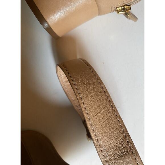 Tory Burch Beige Leather Ankle Strap Sandals Size 9.5 Retails $175 - Picture 5 of 8